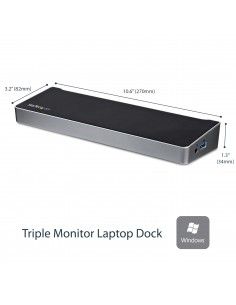 Startech.com USB3DOCKH2DP Docking Station USB 3.0 (3.1 Gen 1) Type-A-USB3DOCKH2DP