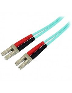 StarTech.com Cavo in Fibra Ottica Multimodale Duplex OM4 LC/LC - 100 Gb - 50/125 - LSZH - Turchese da 1m - 450FBLCLC1