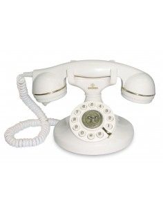 BRONDI TELEF. FILO VINTAGE 10 BIANCO Telefono a filo linea retro' , cavi in tessuto - 10 BIANCO