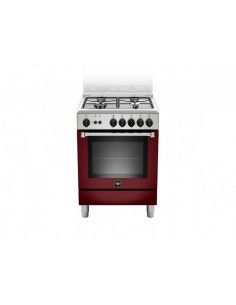 Bertazzoni La Germania AMN664GVIV Cucina Gas 4 Fornelli con Forno da 60 cm Rosso