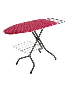 Lelit PA160 Asse da Stiro Nero, Rosso 120 x 45,5 cm Ripiegabile Nero, Rosso