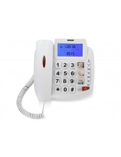 BRAVO90LCDBIANCO -TELEFONO TAVOLO TASTI GRANDI BIANCO - BRAVO90LCDBIANCO