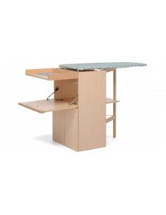 Foppapedretti LOSTIRONATURALE Asse da Stiro Metallico, Bianco 101 x 49 cm Ripiegabile Alluminio, Cotone, Poliestere