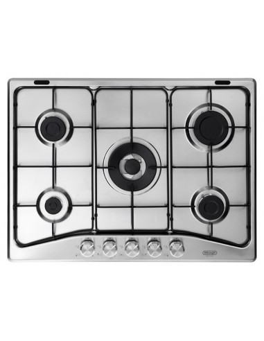 Delonghi DFI 57 ASV Piano Cottura Gas 5 Fornelli 68 cm Acciaio inossidabile | tekworld.click