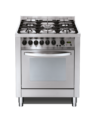 Lofra P76MF/C Cucina Gas 5 Fornelli con Forno Elettrico da 70 cm Acciaio inossidabile | tekworld.click