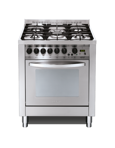 Lofra P76MF/C Cucina Gas 5 Fornelli con Forno Elettrico da 70 cm Acciaio inossidabile | tekworld.click