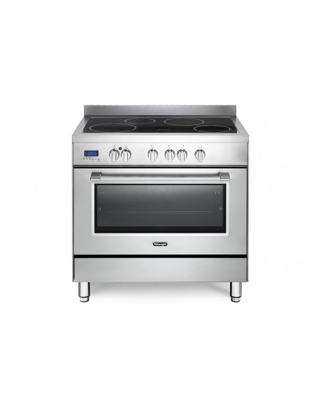 Delonghi PRO 96 MX ED Cucina con Piano cottura a induzione 4 Fornelli con forno Elettrico da 90 cm Acciaio inossidabile | Tekwor