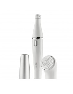 Braun FACE 810 Epilatore Batteria 10 pinzette 1 velocità Bianco, Argento