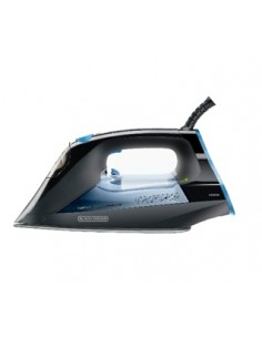 BLACK+DECKER BXIR2401E Ferro da stiro con caldaia 2400 W Piastra in Ceramica Nero, Grigio, Arancione