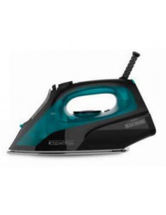 BLACK+DECKER BXIR2403E Ferro da stiro 2400 W Piastra in Ceramica Nero, Verde