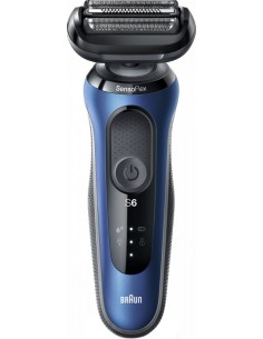 Braun Serie 6 Rasoio elettrico Batteria Nero, Blu