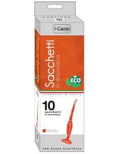 SACCHETTI I-GENIO UNIVERSALI MICROFIBRA - SCOPA 10 PZ.
