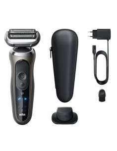 Braun Series 7 Rasoio elettrico CA/Batteria Nero, Bronzo, Acciaio inox