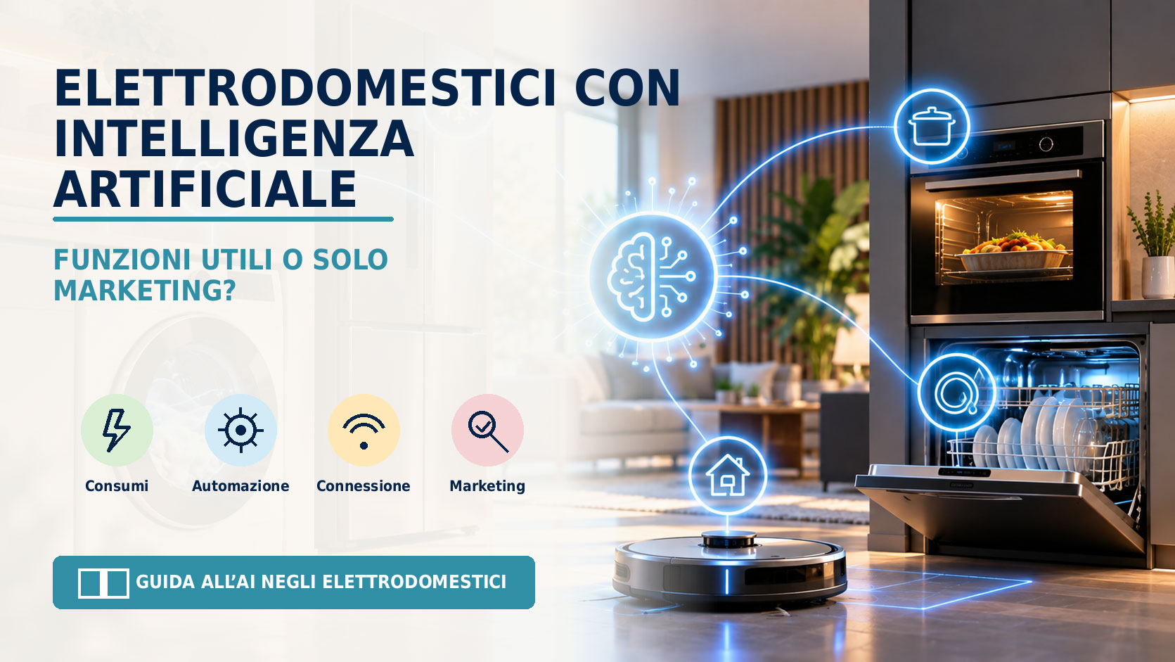 Elettrodomestici con intelligenza artificiale: funzioni utili e marketing