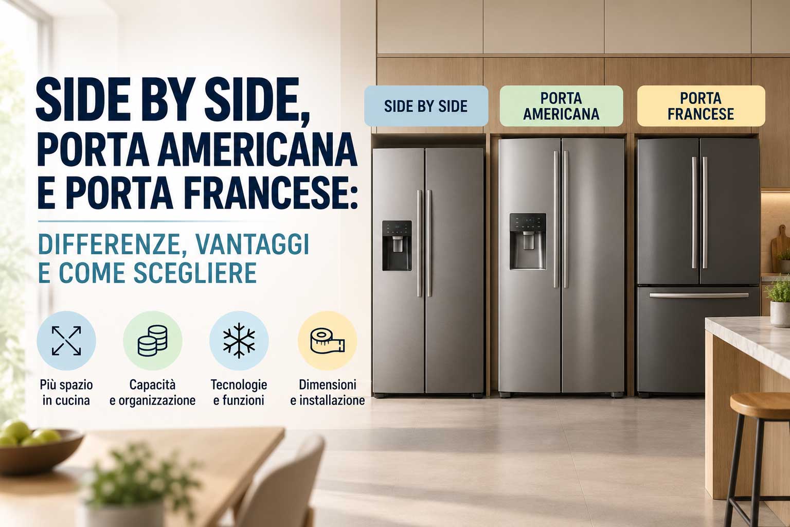 Side by Side, Porta Americana e Porta Francese: differenze 